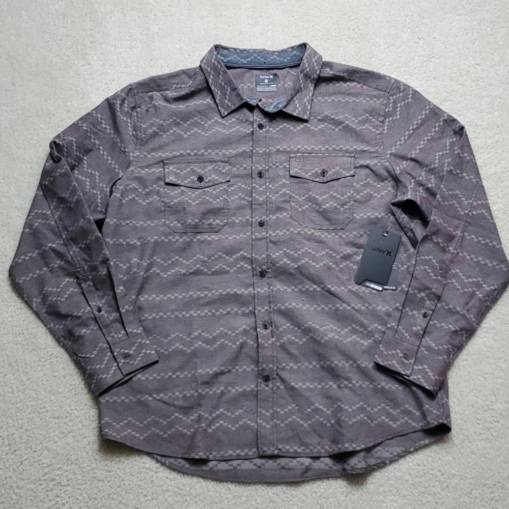 Hurley Tan NIKE Dri-Fit Pismo Long Sleeve Shirt